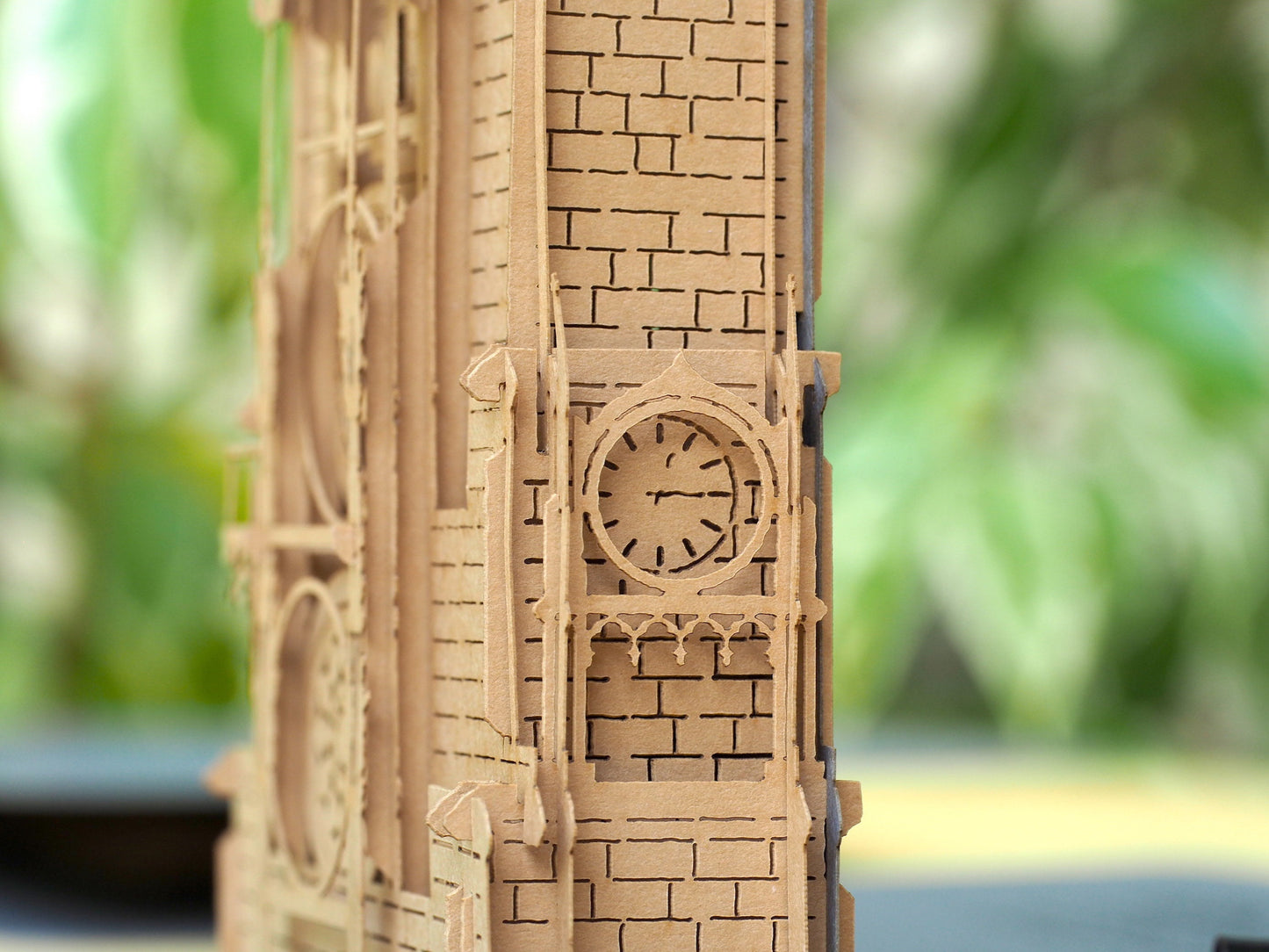 3d pop up paper model. The Prague Astronomical clock Orloj miniature craft. The Old Town Chezh kirigami artwokrs. Art object modeling