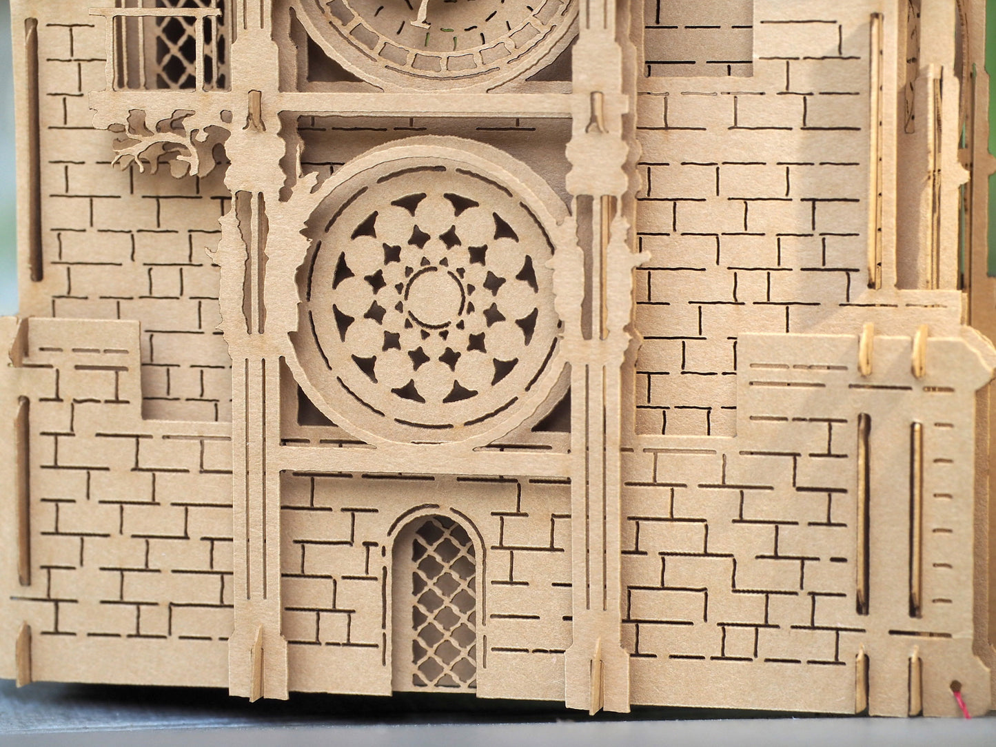 3d pop up paper model. The Prague Astronomical clock Orloj miniature craft. The Old Town Chezh kirigami artwokrs. Art object modeling