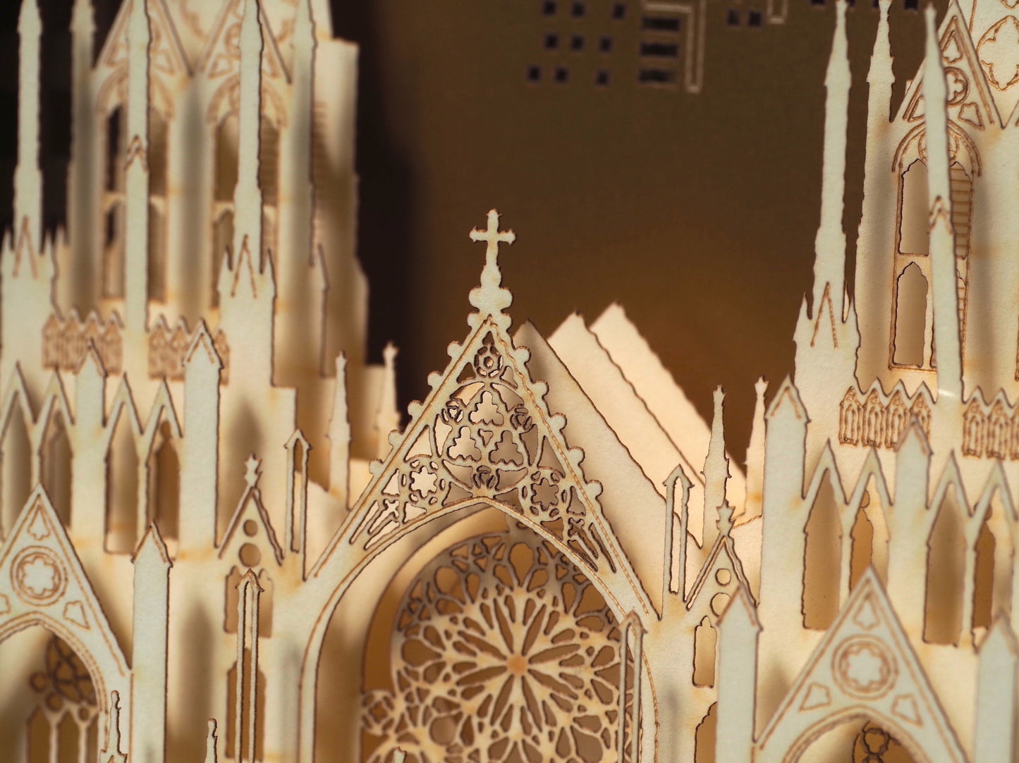 St.Patric Cathedral. America USA New York City. Parish Church Catholic Manhattan. Paper pop up card. NYC gifts. Religious souvenir Christmas
