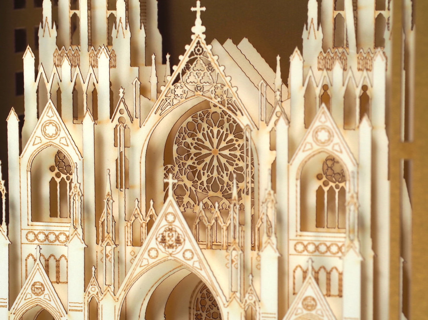 St.Patric Cathedral. America USA New York City. Parish Church Catholic Manhattan. Paper pop up card. NYC gifts. Religious souvenir Christmas