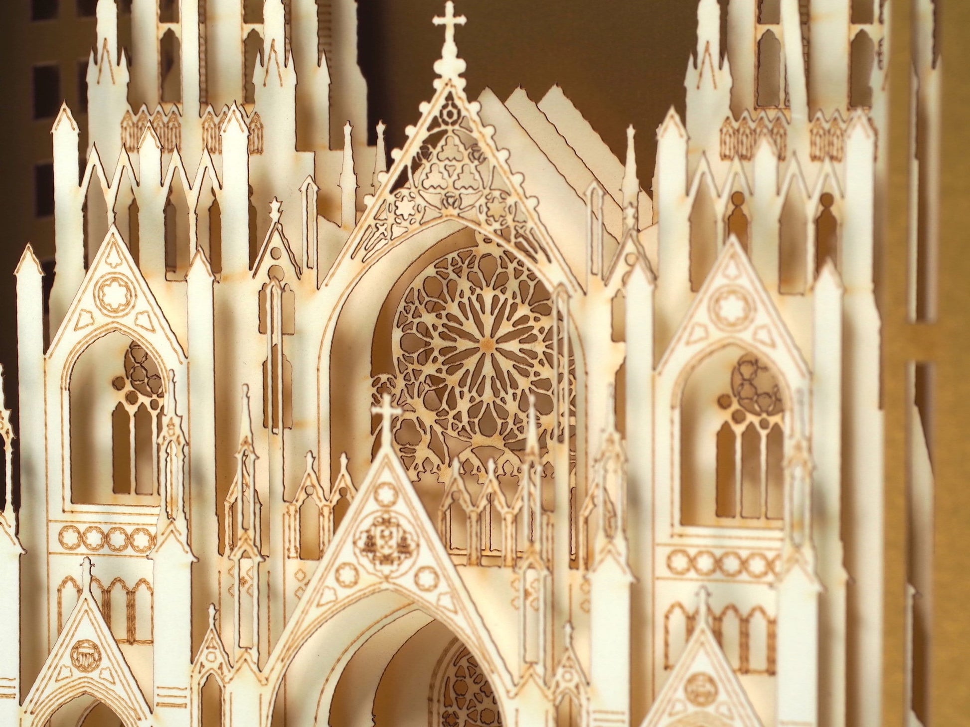 St.Patric Cathedral. America USA New York City. Parish Church Catholic Manhattan. Paper pop up card. NYC gifts. Religious souvenir Christmas
