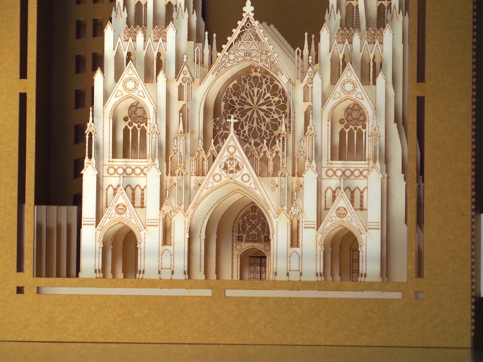 St.Patric Cathedral. America USA New York City. Parish Church Catholic Manhattan. Paper pop up card. NYC gifts. Religious souvenir Christmas