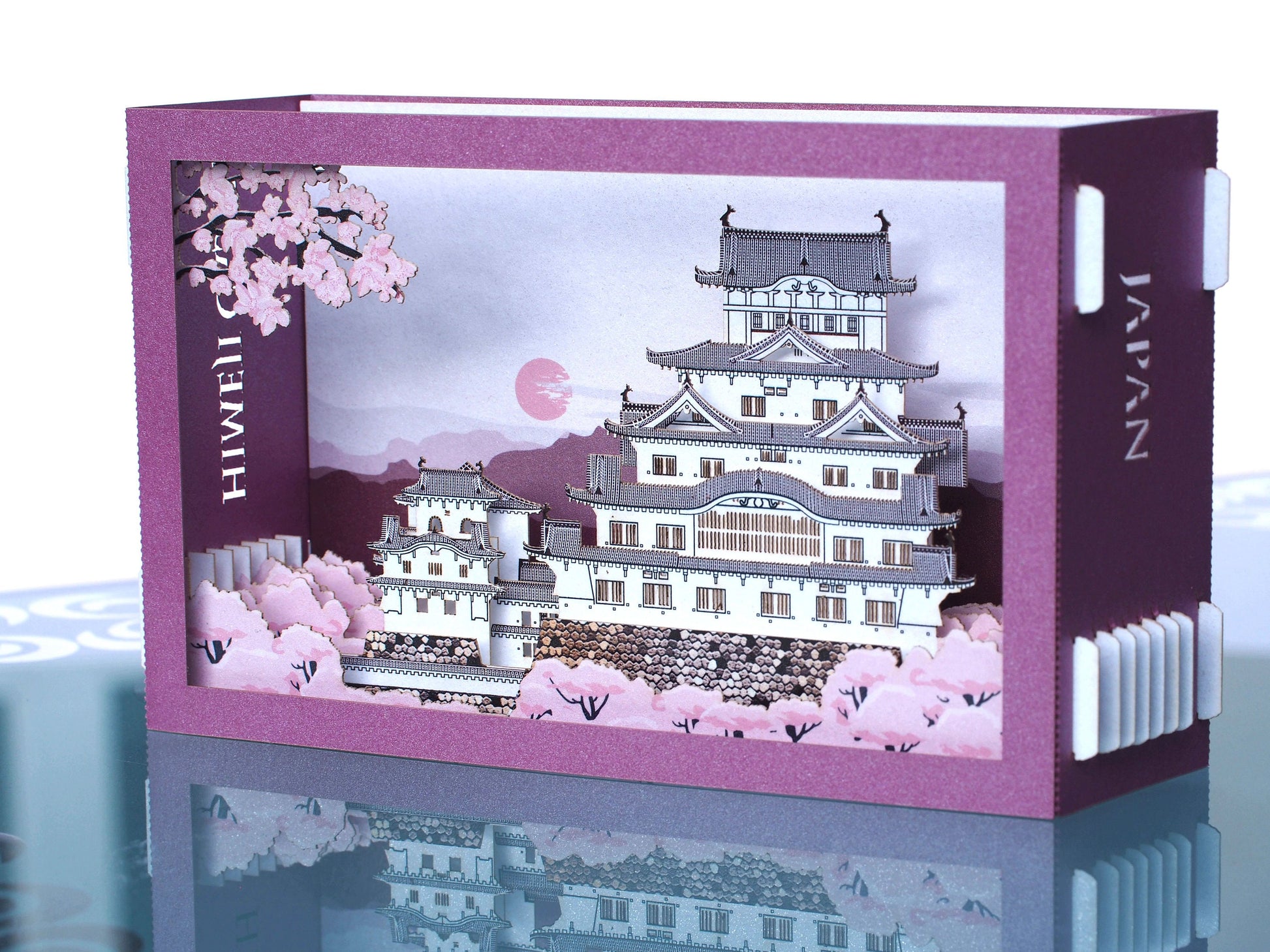 Japan Himeji Castle. Paper pop up card. 