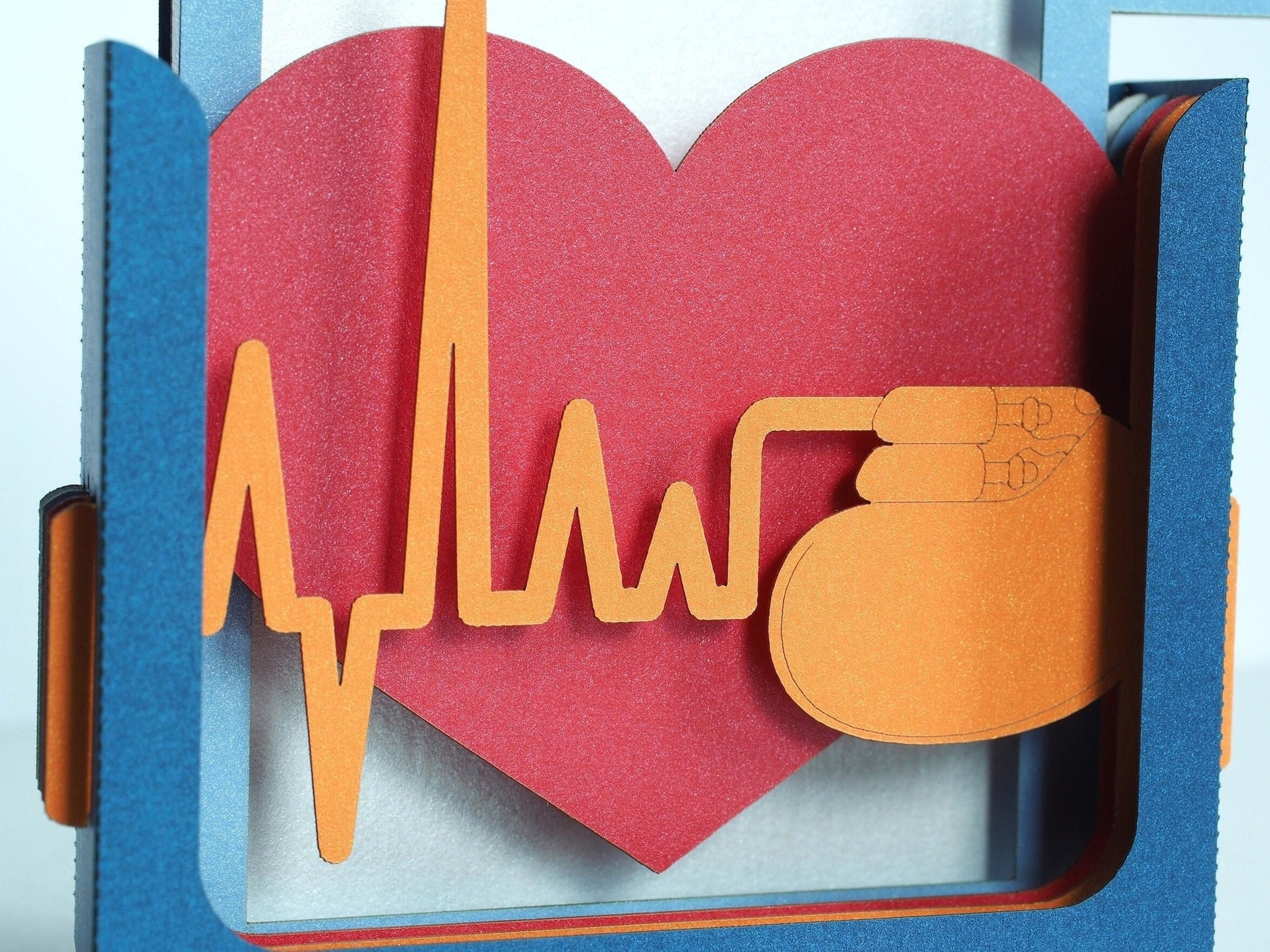 Custom pop up laser cut card, medicine-themed custom design