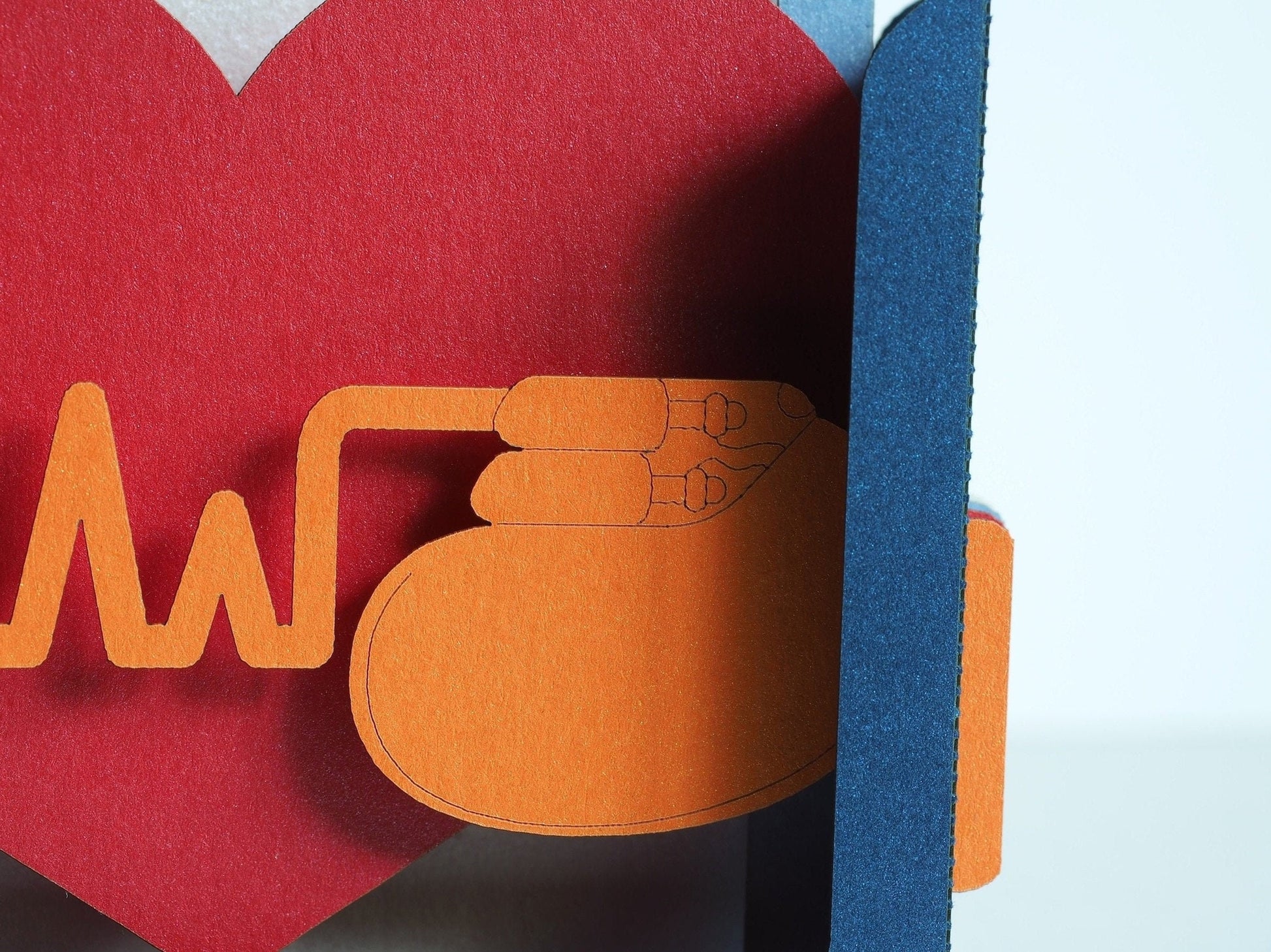 Custom pop up laser cut card, medicine-themed custom design