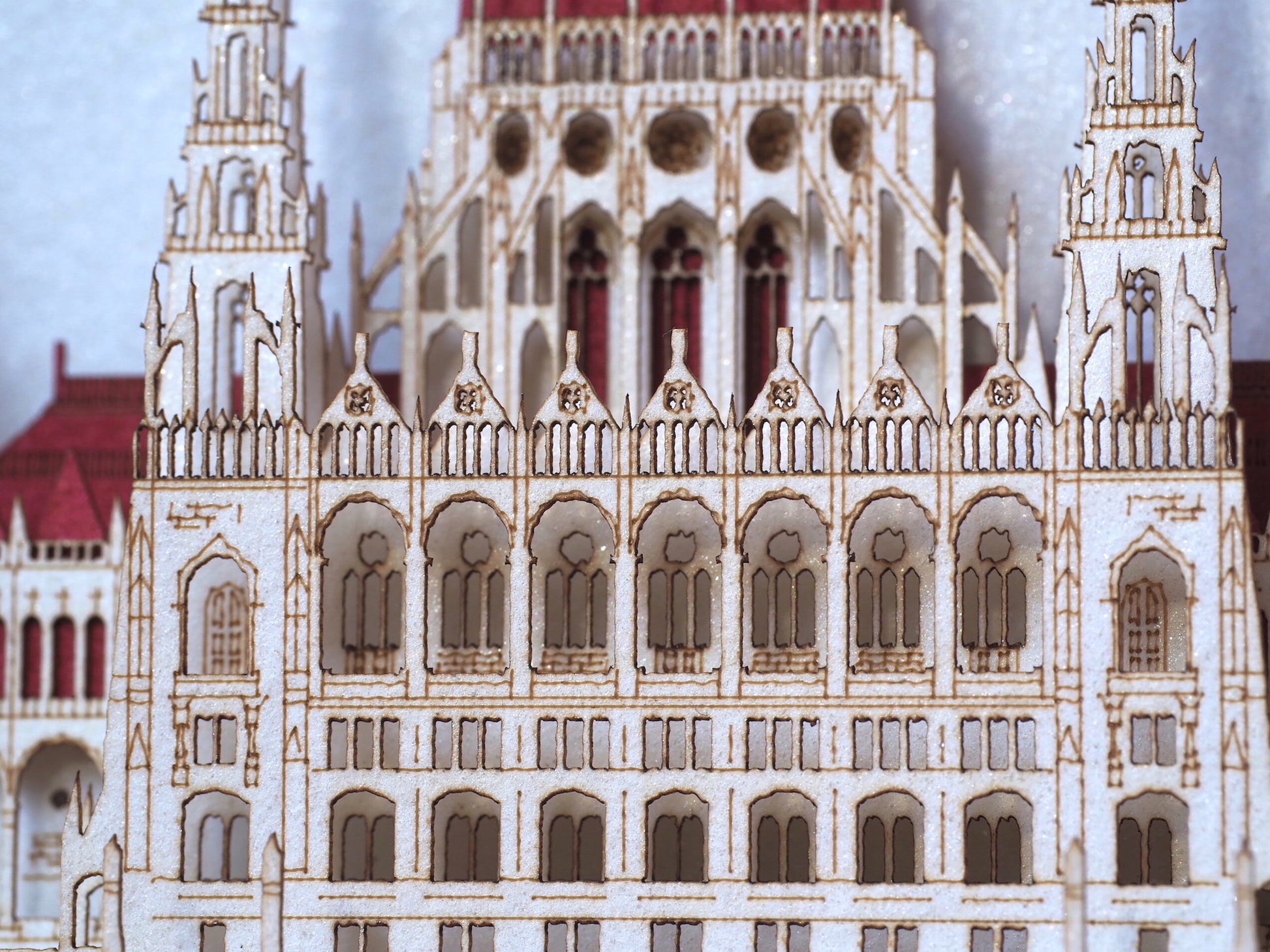 The Hungarian Parliament of Budapest paper pop up miniature model box