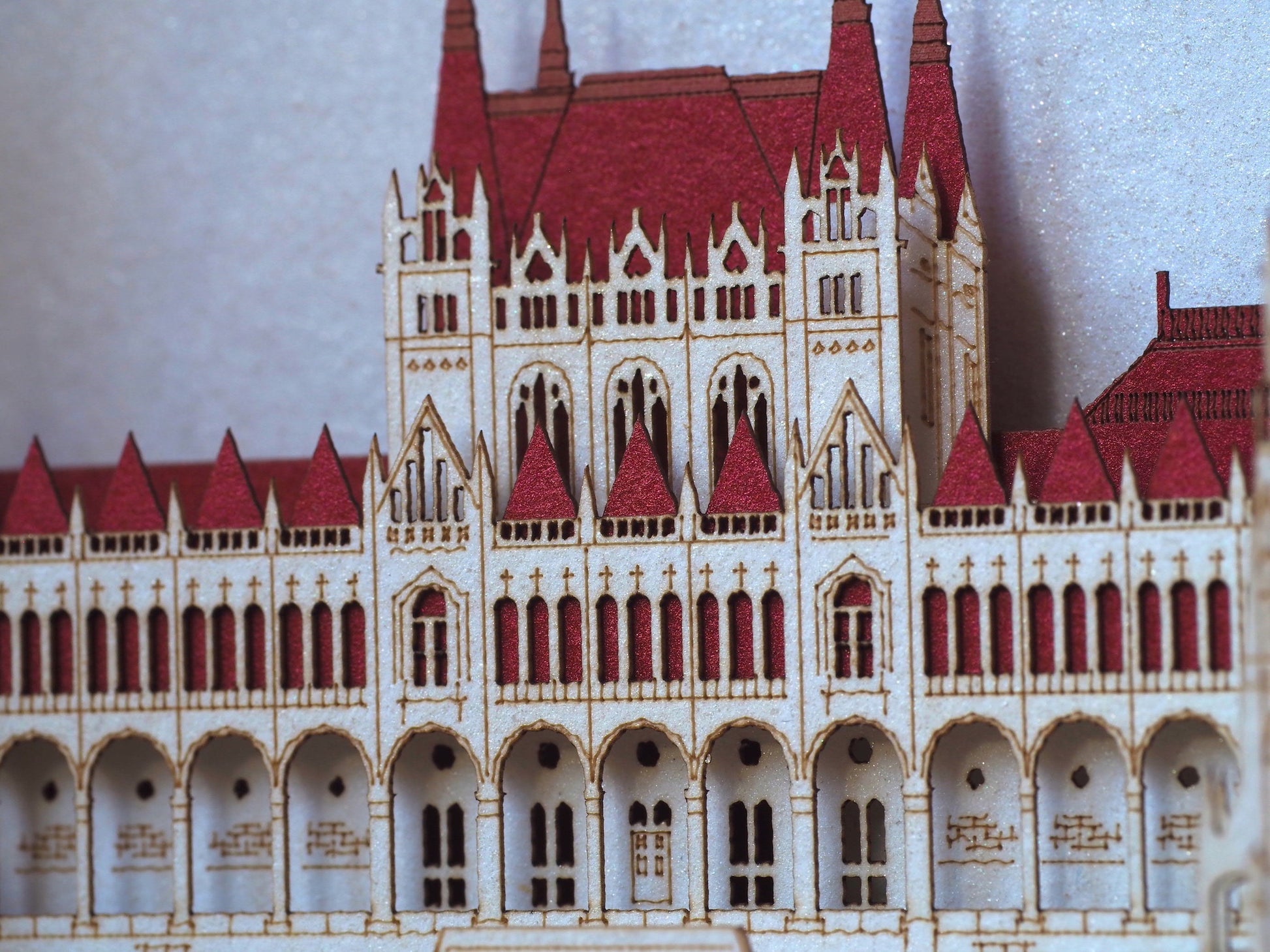 The Hungarian Parliament of Budapest paper pop up miniature model box