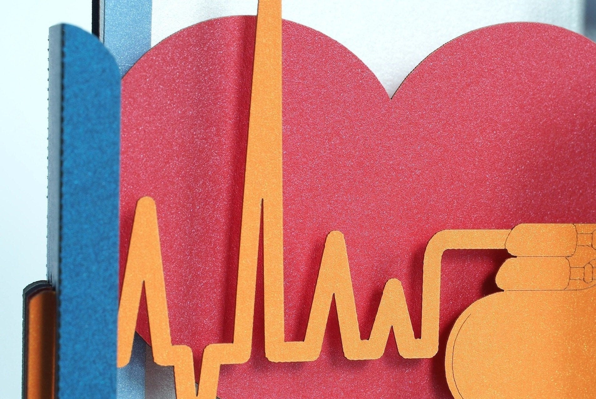 Custom pop up laser cut card, medicine-themed custom design