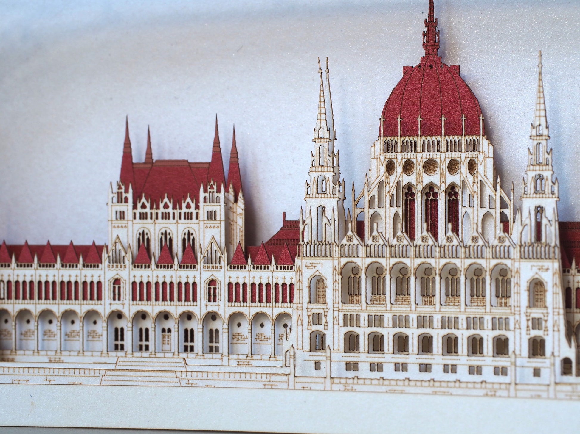 The Hungarian Parliament of Budapest paper pop up miniature model box