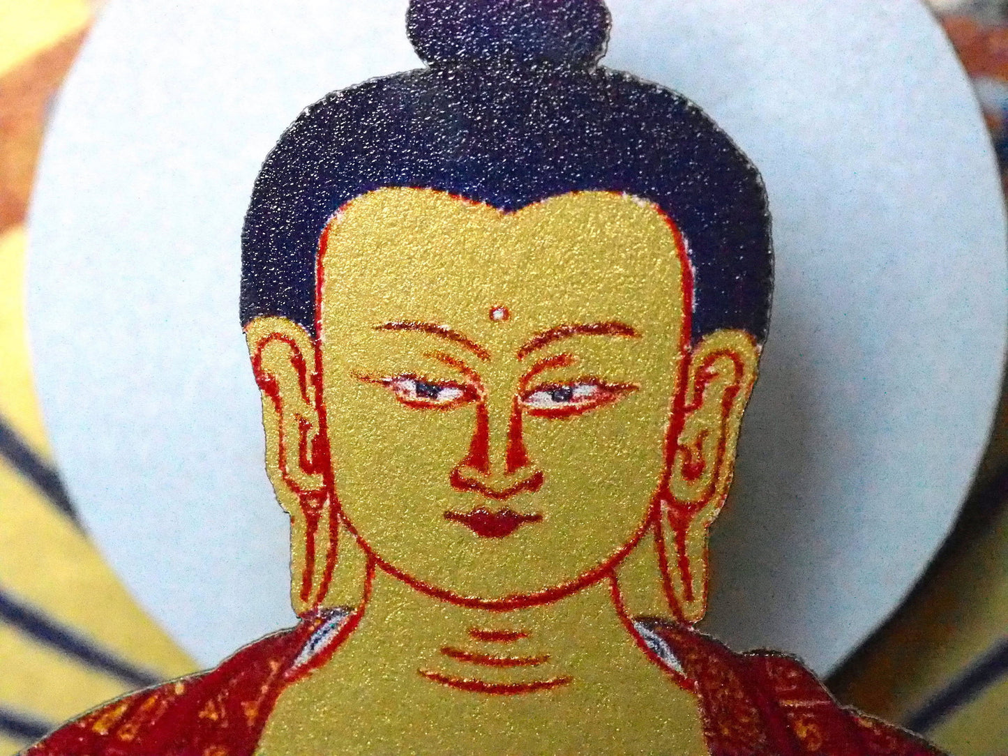 Buddha Shakyamuni pop up paper laser cut card box