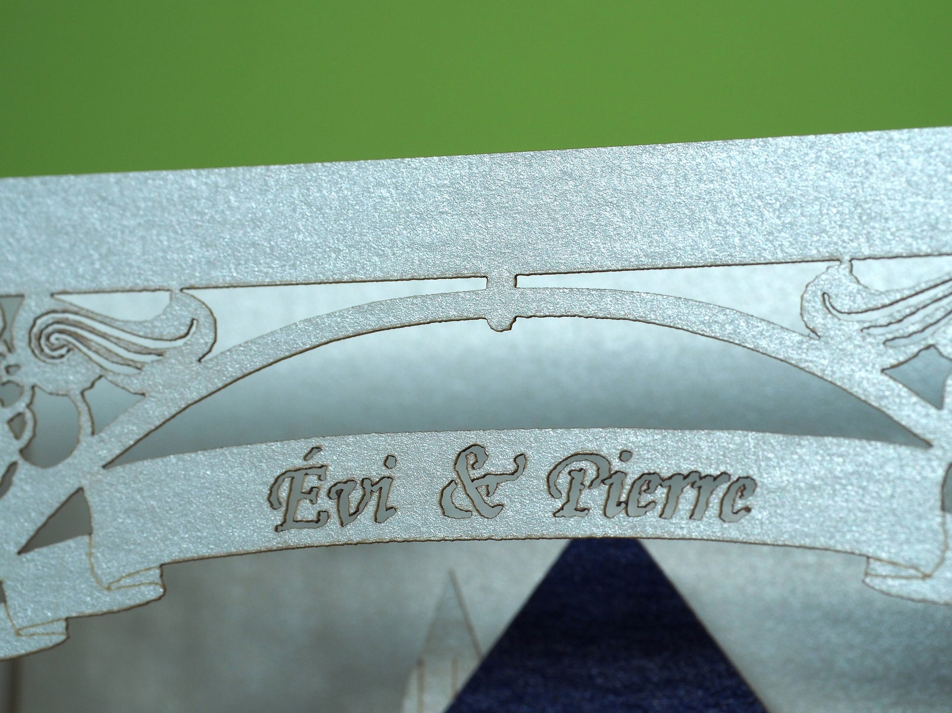 laser cut personalized box wedding invitation