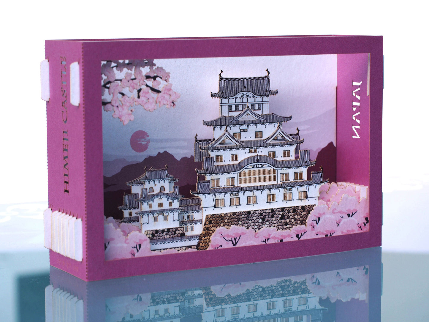 Japan Himeji Castle. Paper pop up card. 