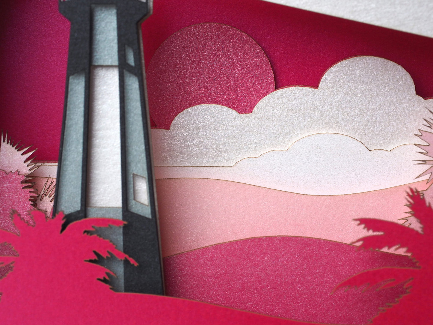 Tybee Island  custom design pop up laser cut card in the box