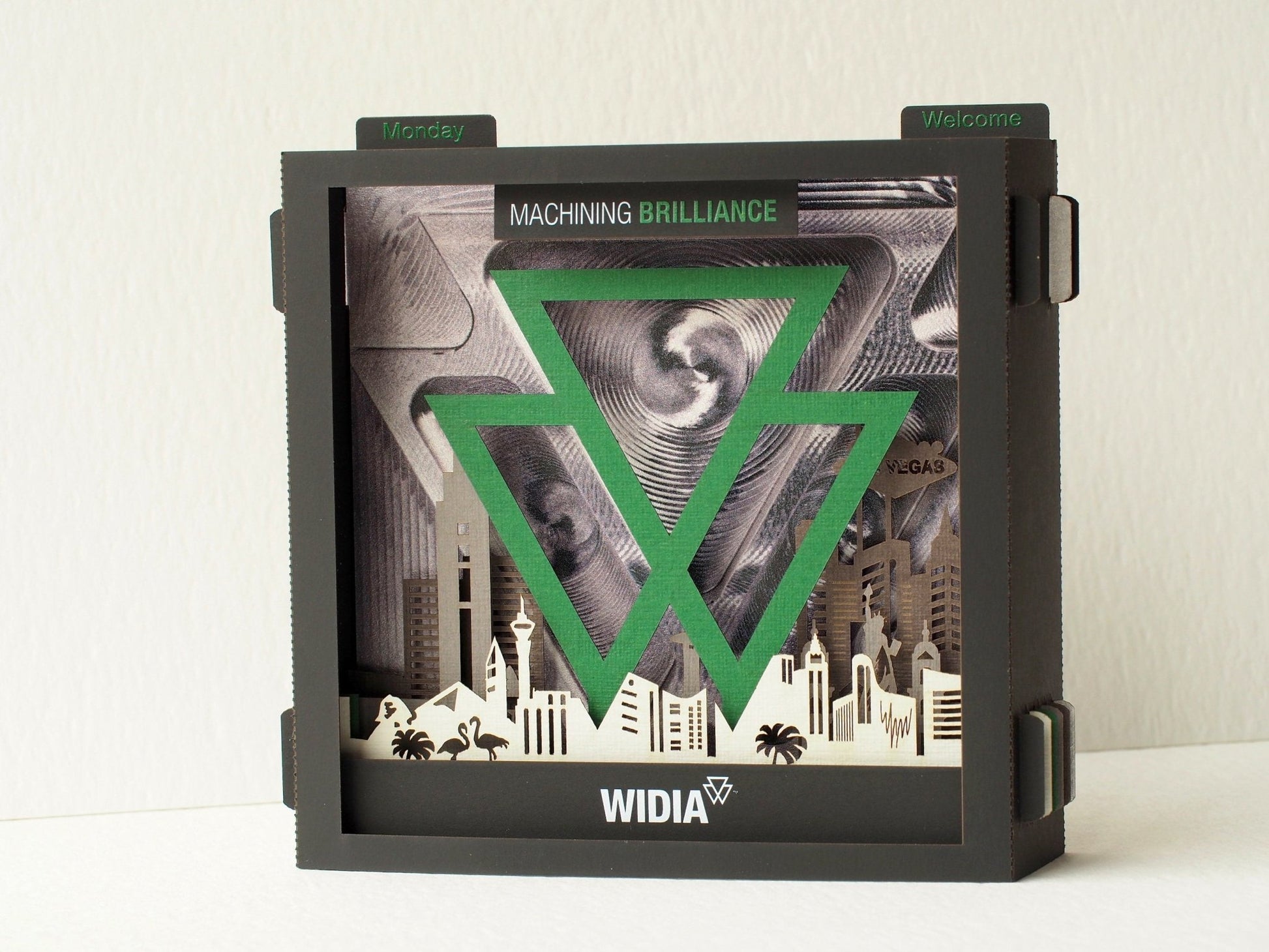 Custom design invitation for the Event, Exhibition, or conference with Logo. Pop up laser cut paper box card