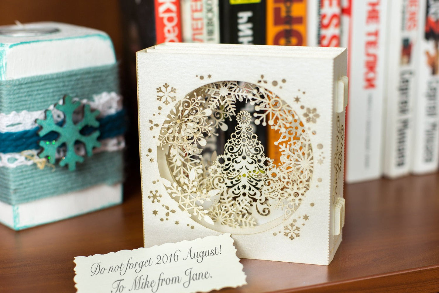 Christmas Snowflakes pop up card