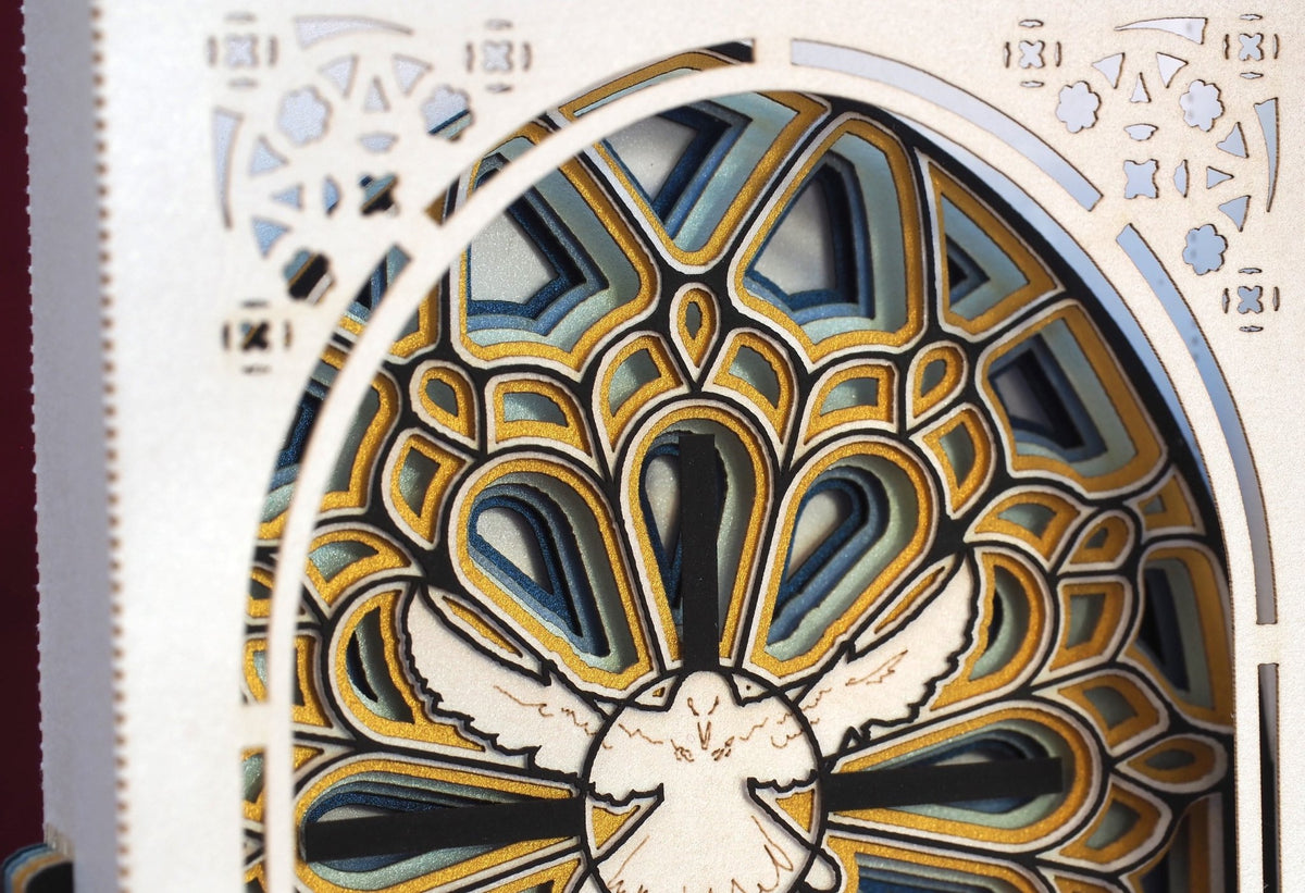 Laser cut paper wedding invitation box card