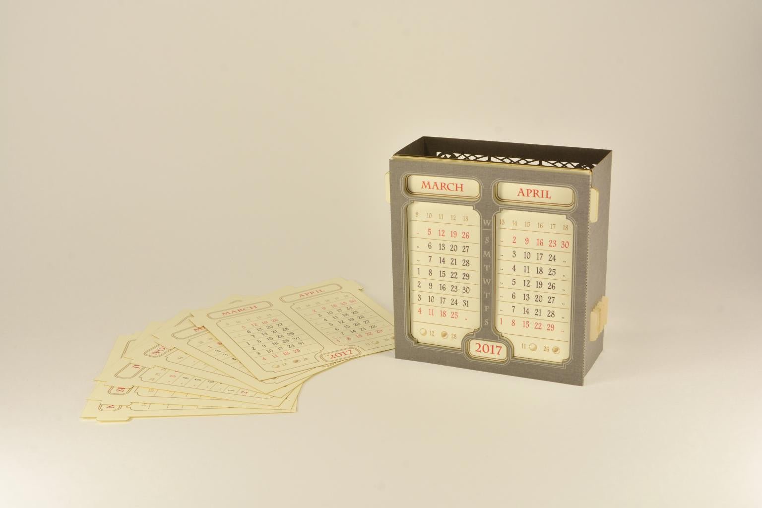 Charles Bridge miniature Desk Calendar pop-up card - ColibriGift