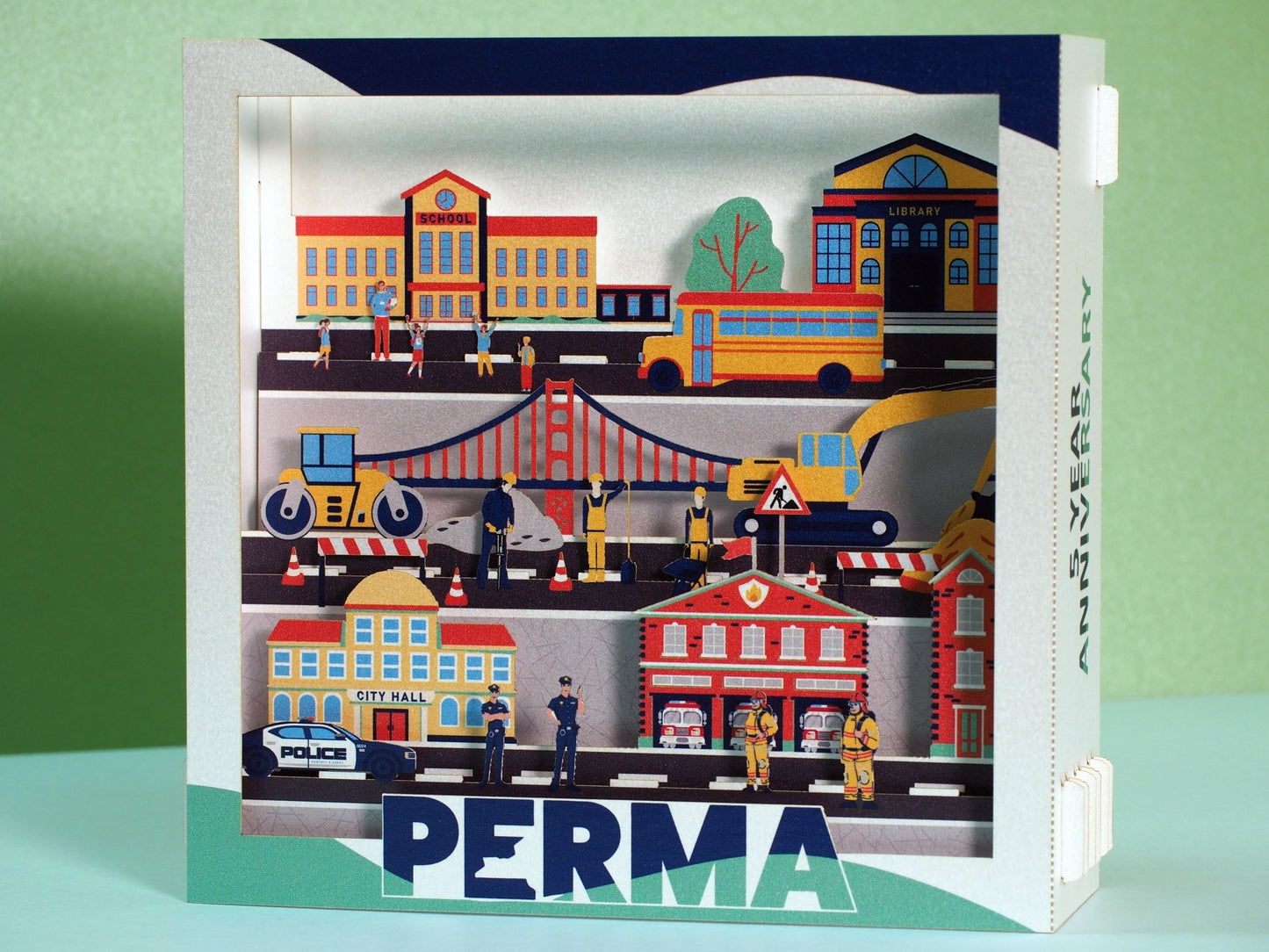 Copy of PERMA 10 Anniversary pop up card - ColibriGift