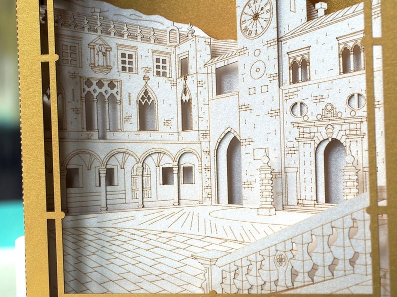 Dubrovnik Croatia Old Square Center pop-up card - ColibriGift