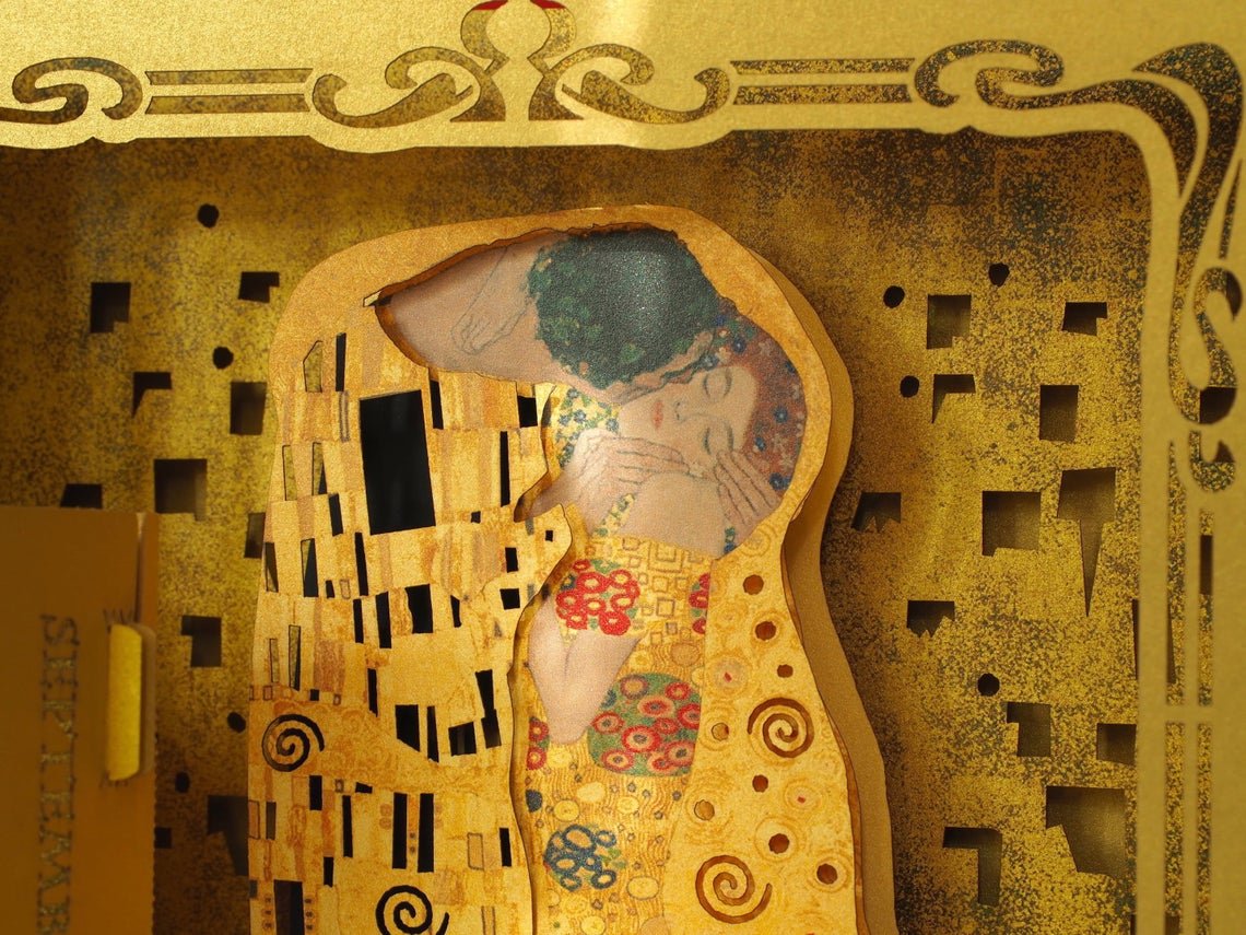 Gustav Klimt Kiss pop-up card - ColibriGift