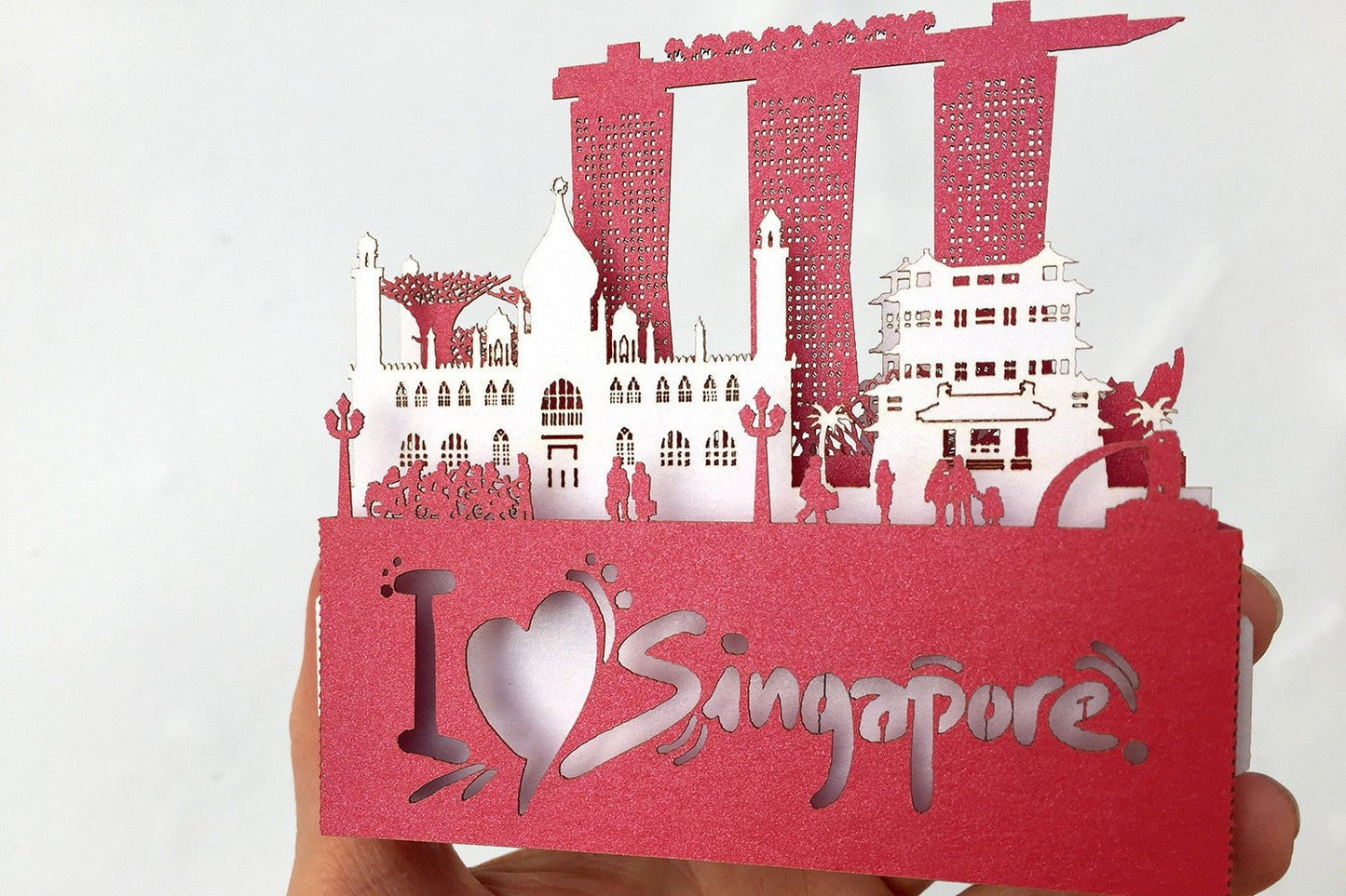 I love Singapore Landmark pop-up card - ColibriGift