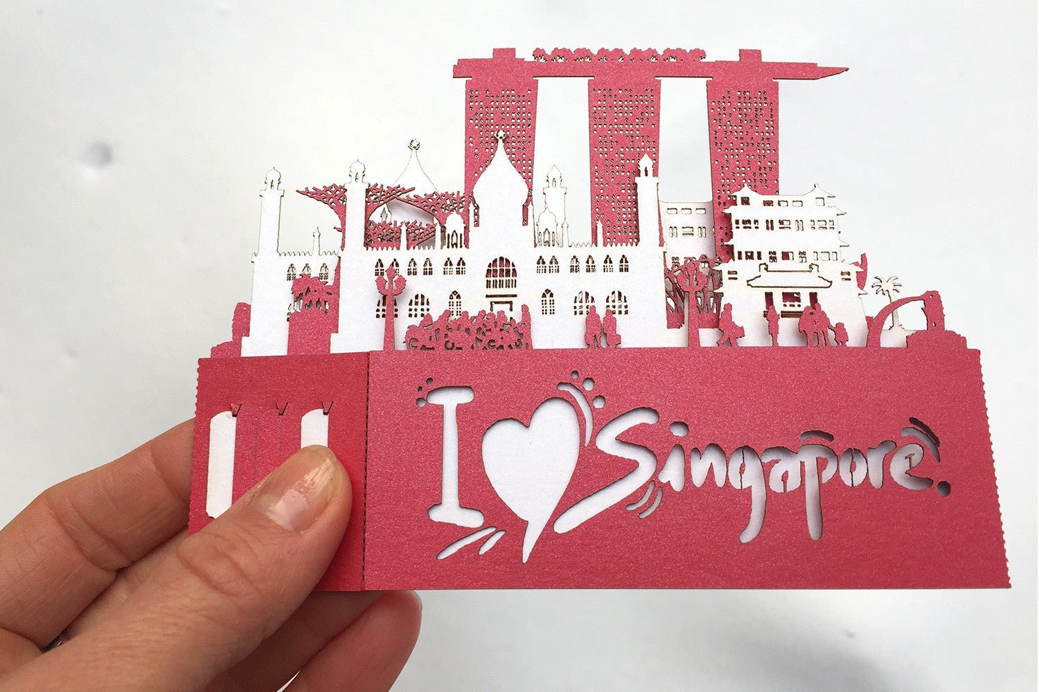 I love Singapore Landmark pop-up card - ColibriGift