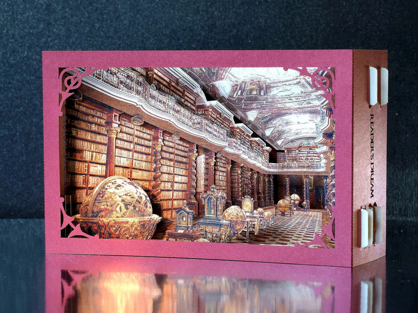 Library Klementinum Prague. Paper pop up miniature 3d model. - ColibriGift