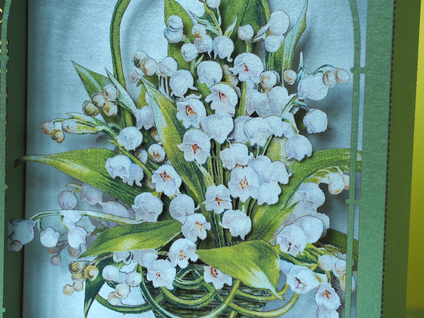 Lilies of the valley pop up card. Flowers, Gift her, wife, mother, sister, girl, girlfriend. Love. Mother's Day - ColibriGift