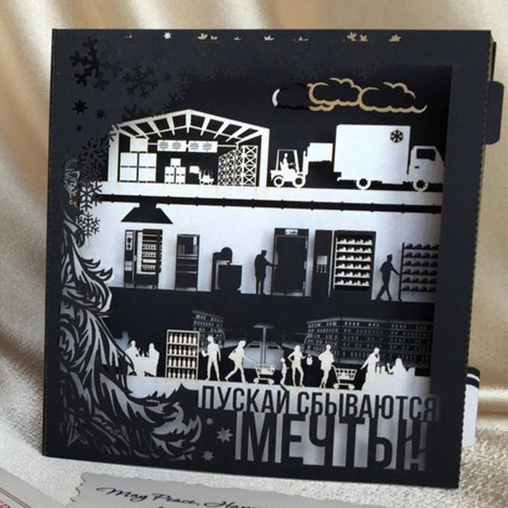 Corporate Company Souvenir pop-up card