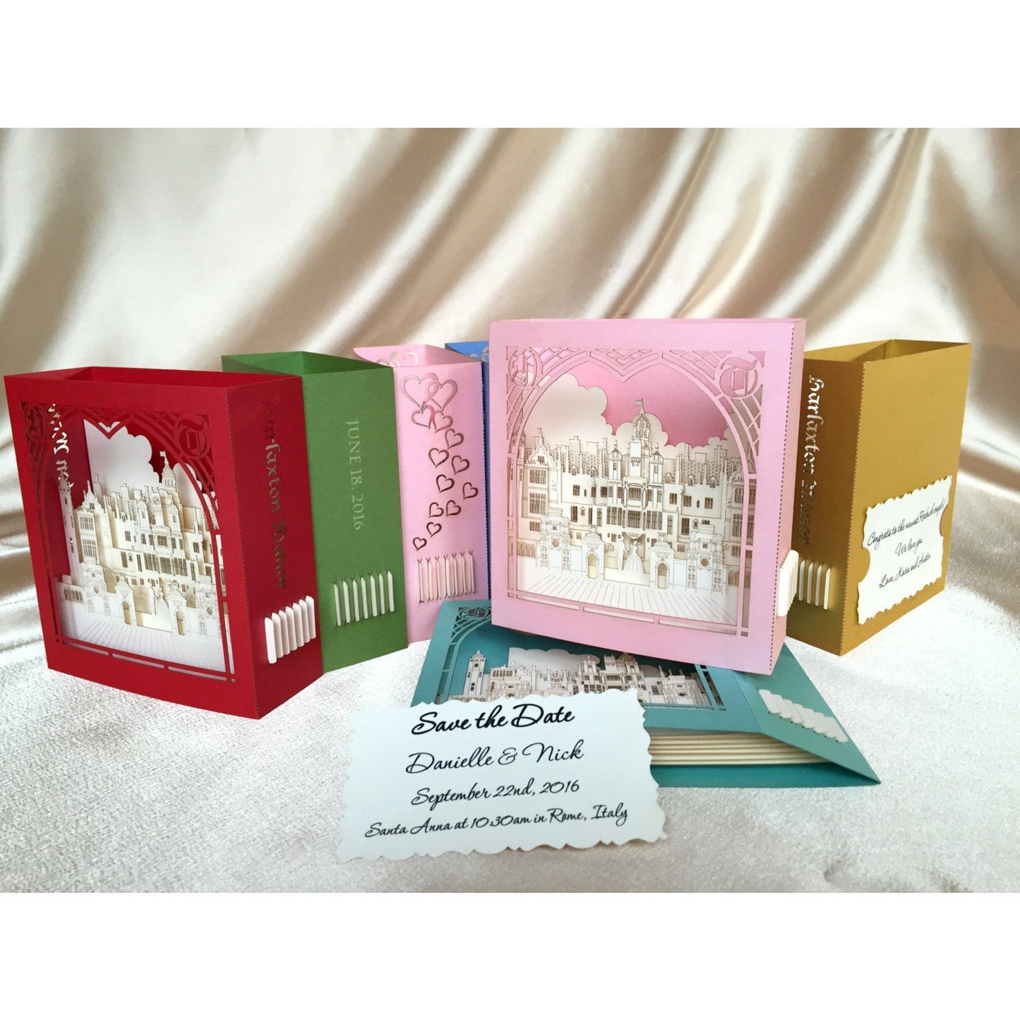 Personalized Wedding Invitation pop-up card - ColibriGift