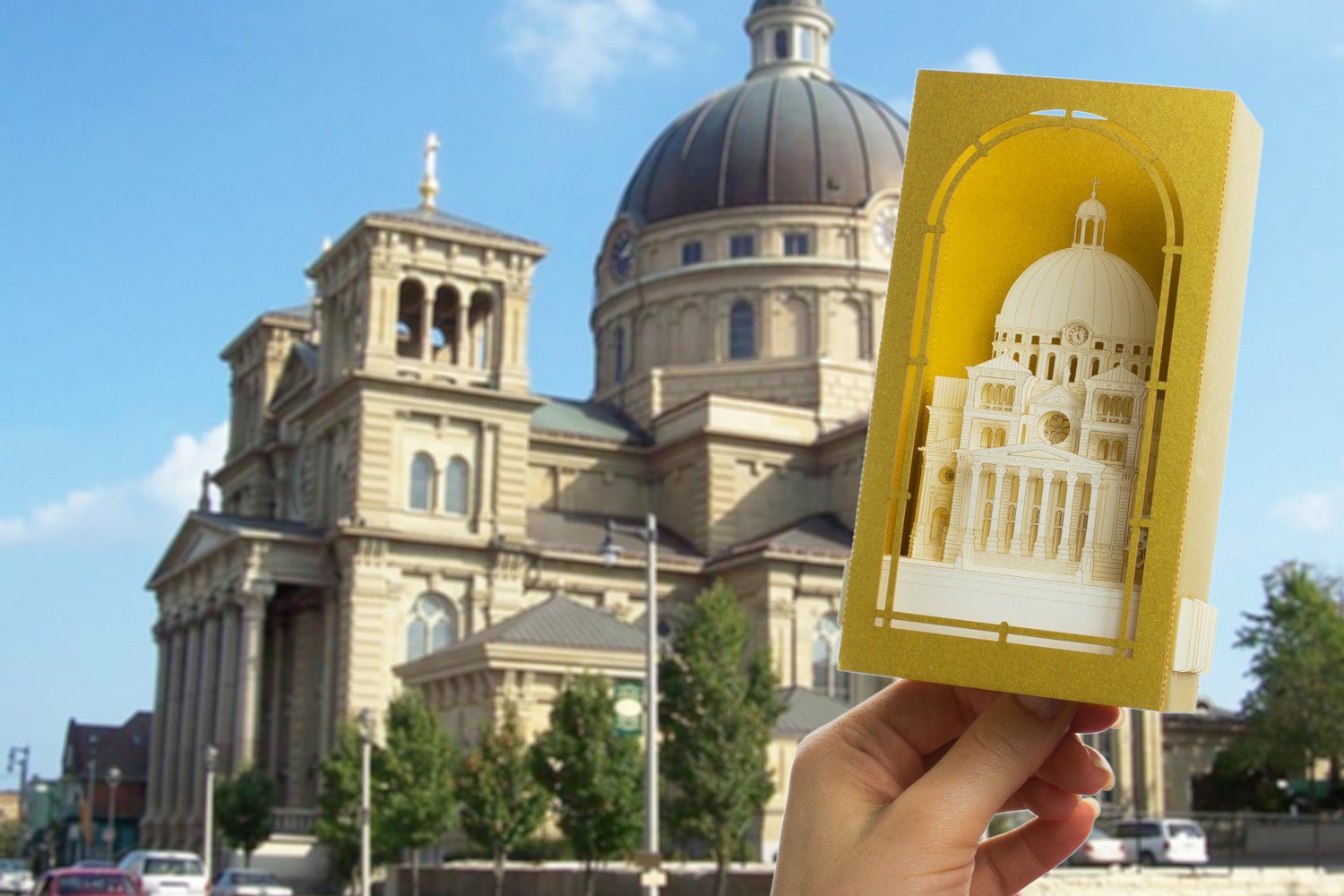 The Basilica of St. Josaphat, Milwaukee, USA pop-up card - ColibriGift