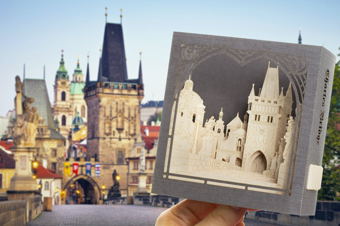 The Charles Bridge, Prague, Czech Republic pop-up card - ColibriGift