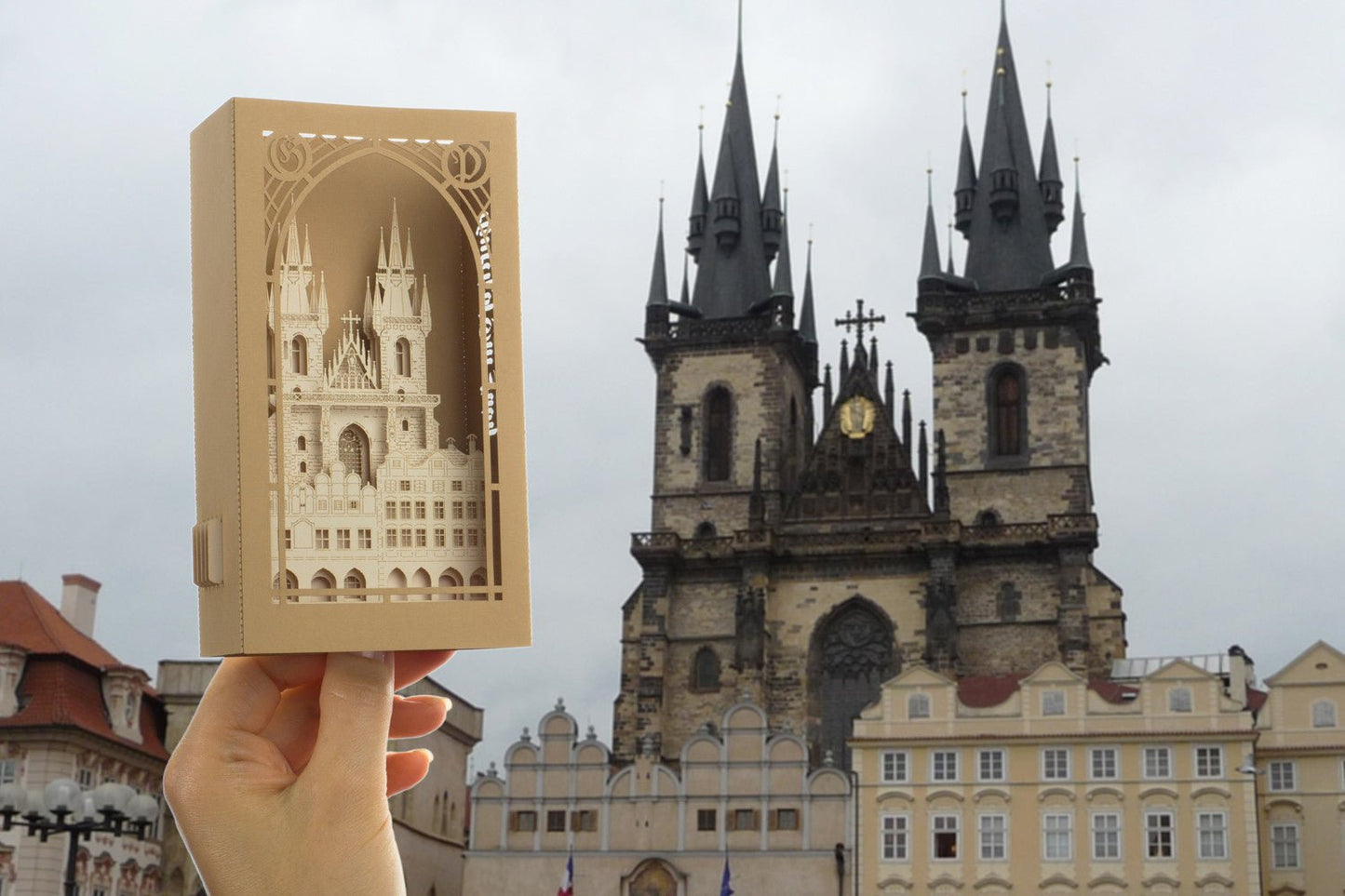The Church of our Lady before Tyn, Prague, Czech Republic pop-up card - ColibriGift