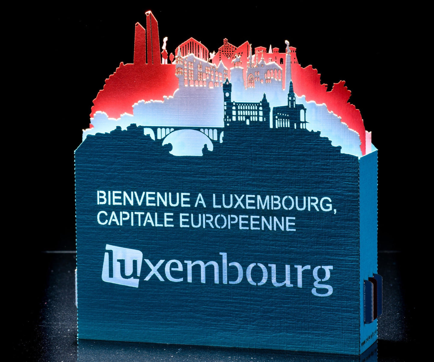 The Luxembourg Flag, Luxembourg pop-up card - ColibriGift