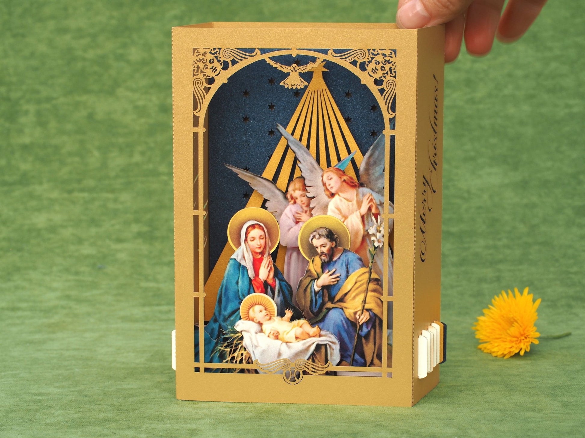 The Nativity Scene of Jesus Birth pop-up card - ColibriGift