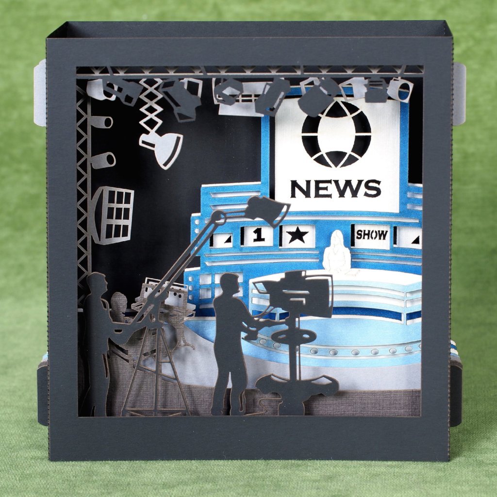 TV news themed pop-up card promo gift - ColibriGift