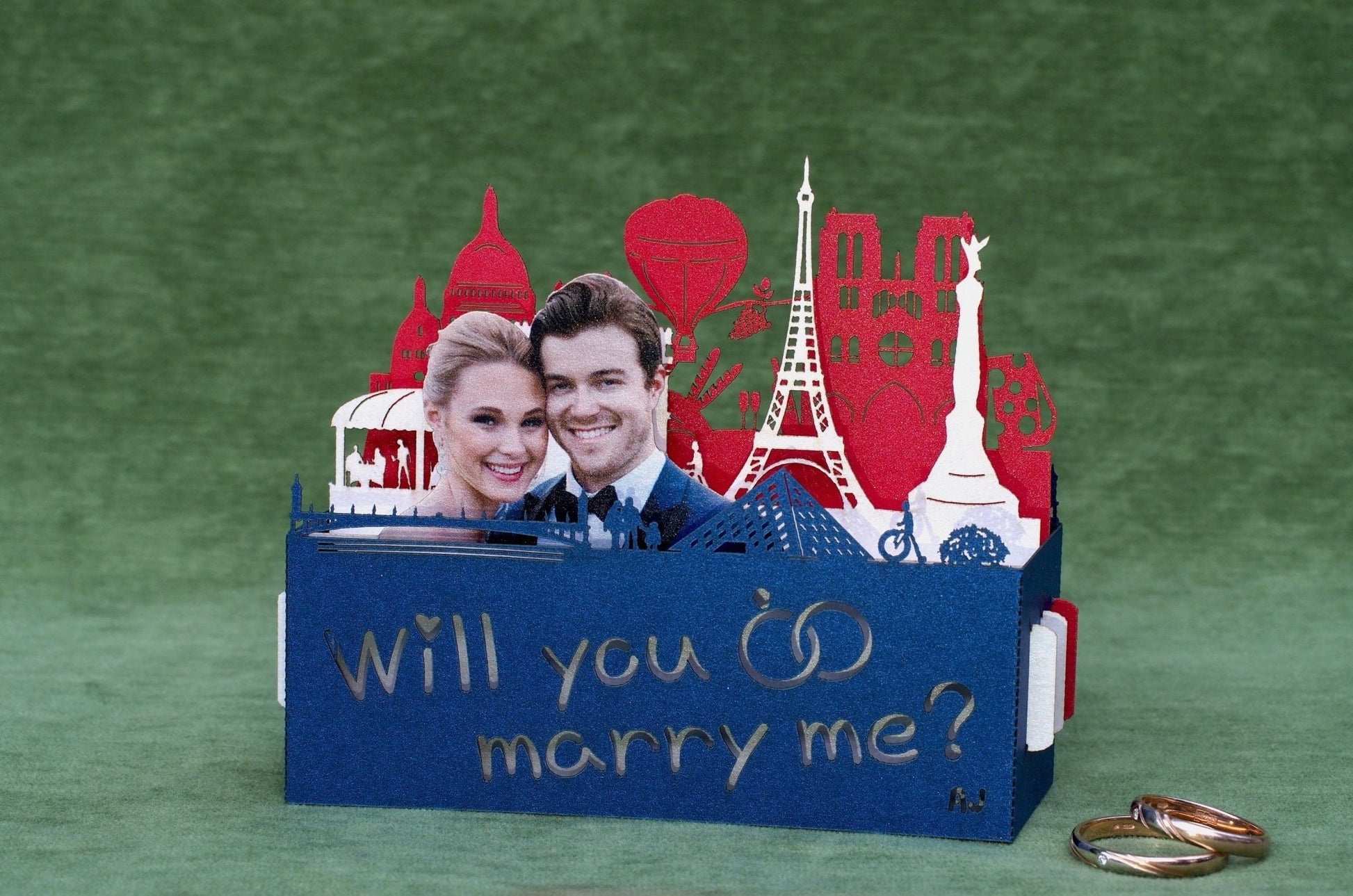 Will you Marry me Card France Landmarks pop-up card - ColibriGift